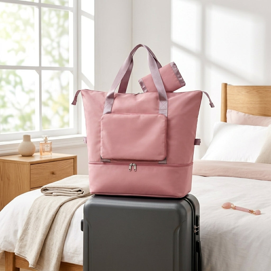 Bolso Totebag Plegable color Rosa