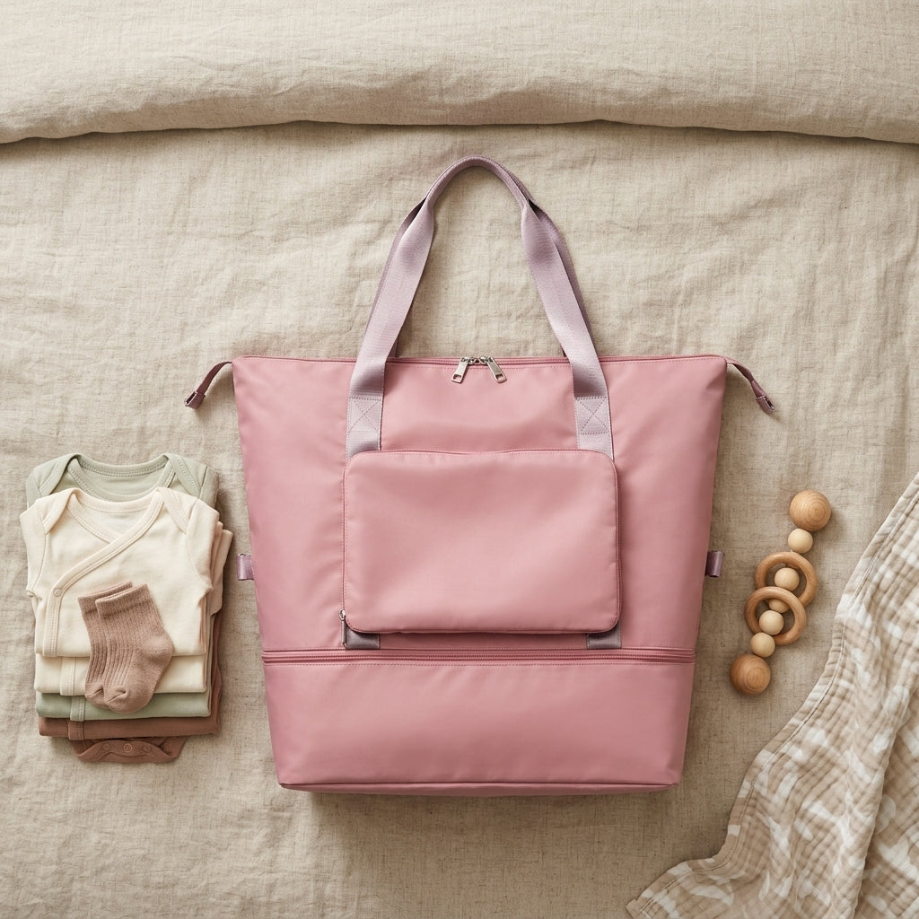 Bolso Totebag Plegable color Rosa