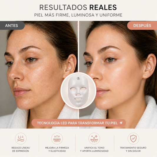 Máscara facial LED